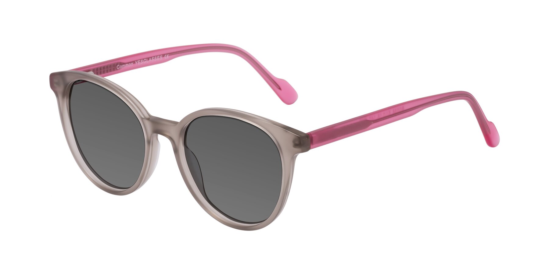 Angle of Common in Pale Olive-Pink with Medium Gray Tinted Lenses