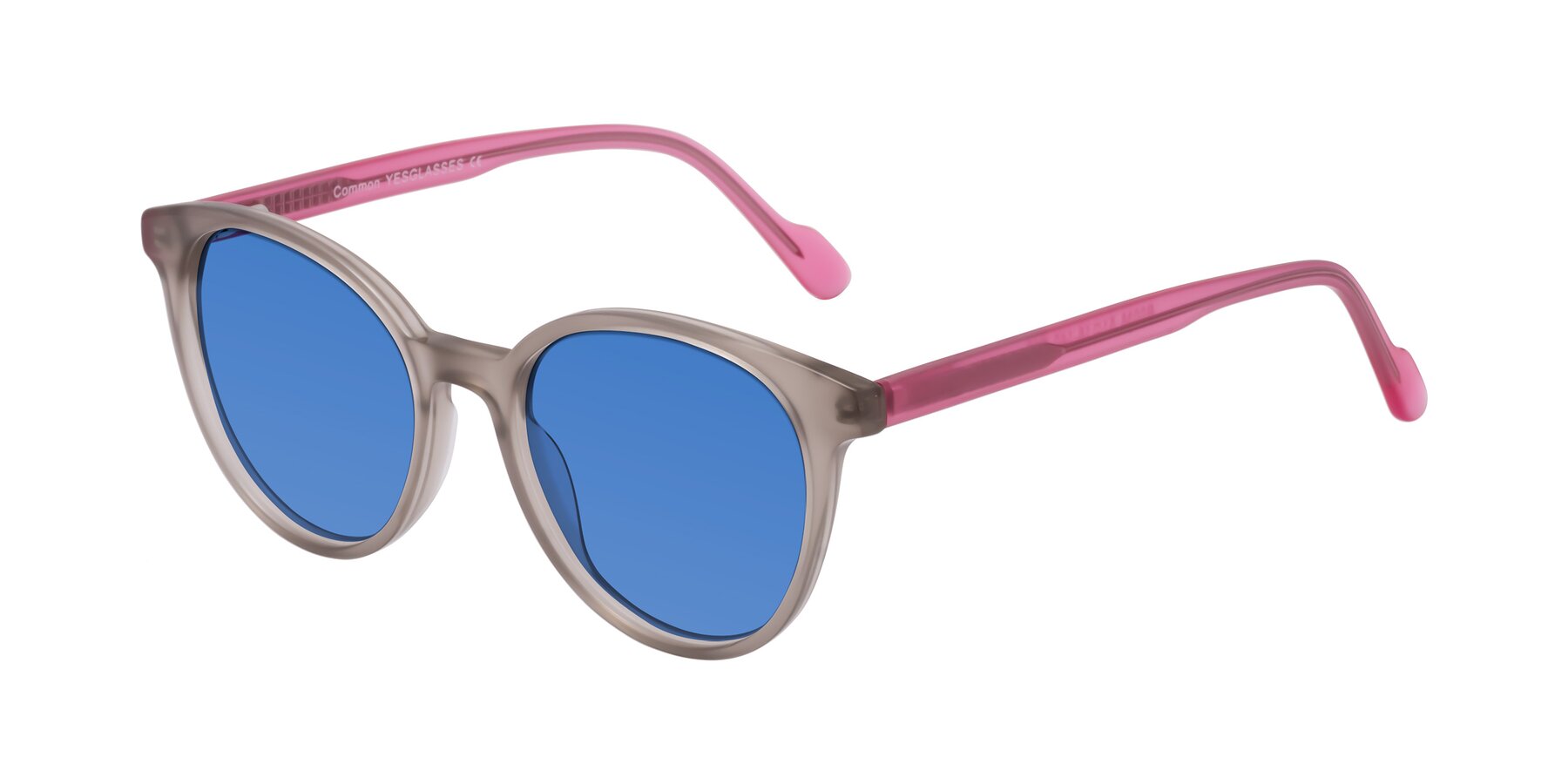 Angle of Common in Pale Olive-Pink with Blue Tinted Lenses