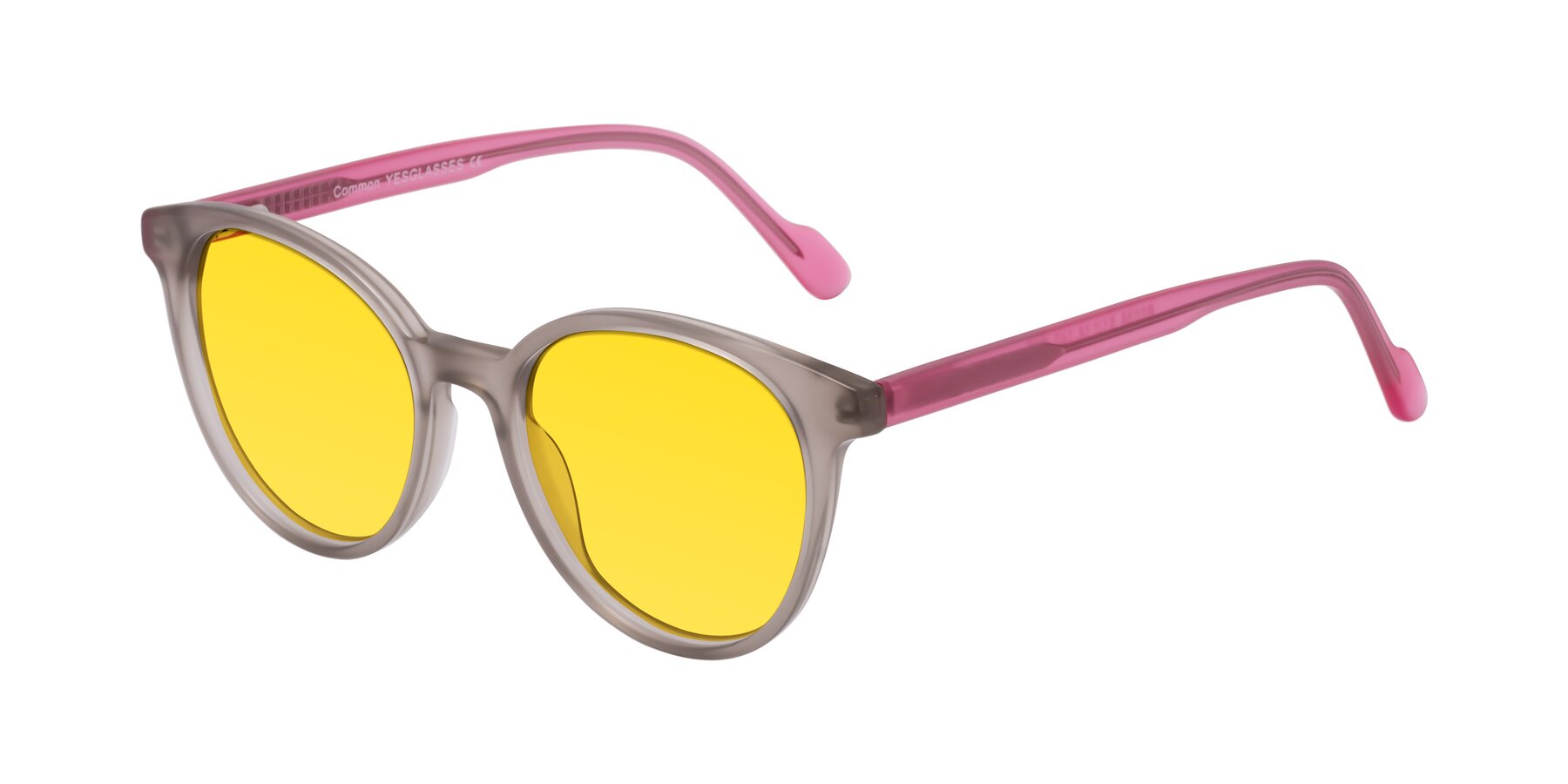 Angle of Common in Pale Olive-Pink with Yellow Tinted Lenses