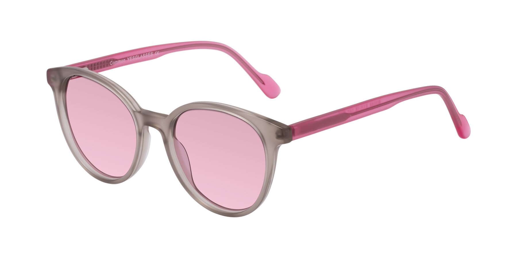 Angle of Common in Pale Olive-Pink with Light Wine Tinted Lenses