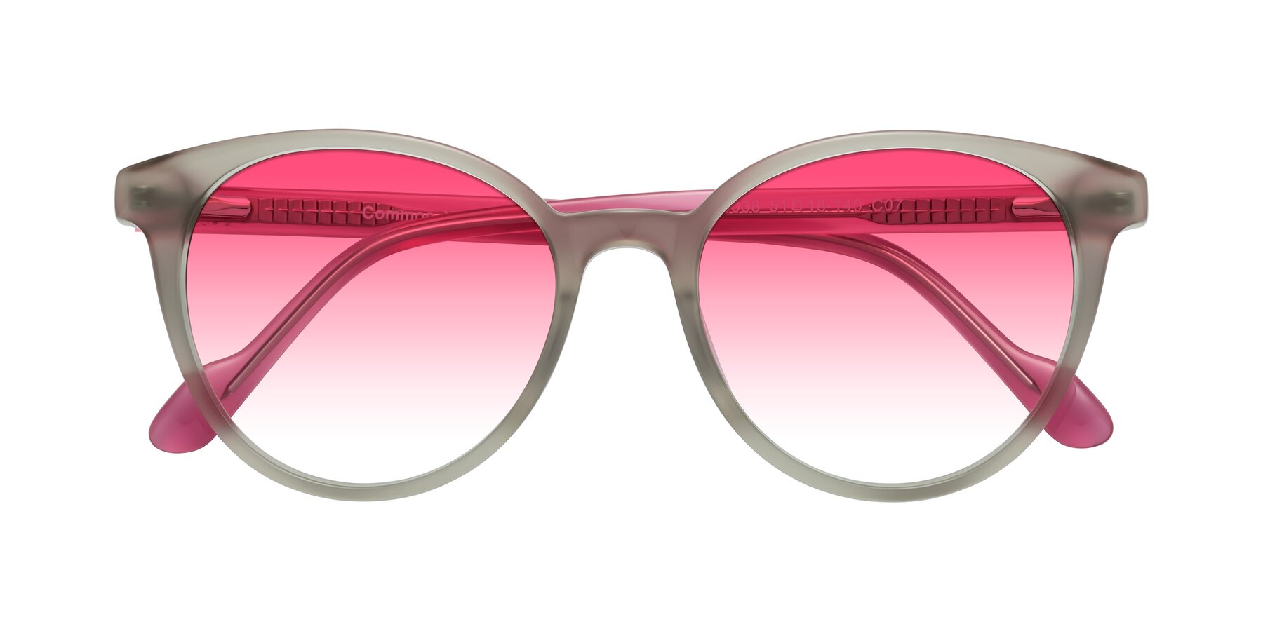 Folded Front of Common in Pale Olive-Pink with Pink Gradient Lenses