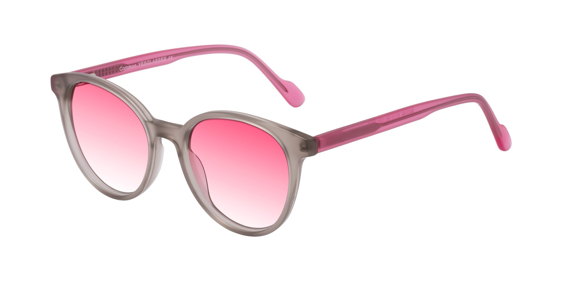 Angle of Common in Pale Olive-Pink with Pink Gradient Lenses