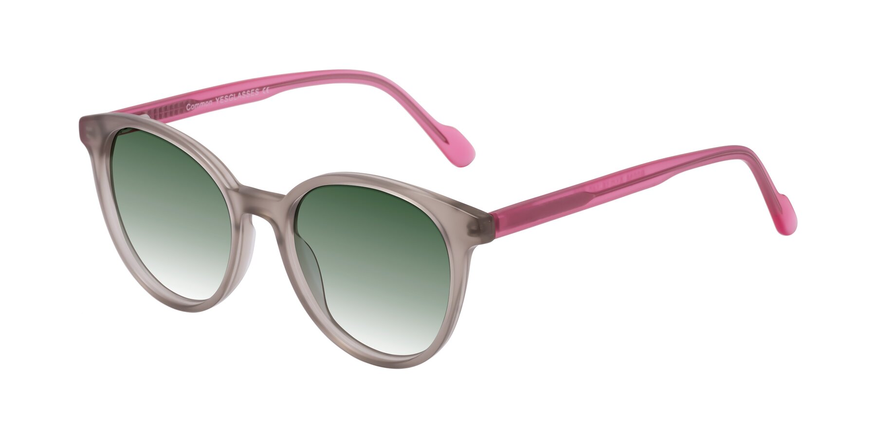 Angle of Common in Pale Olive-Pink with Green Gradient Lenses