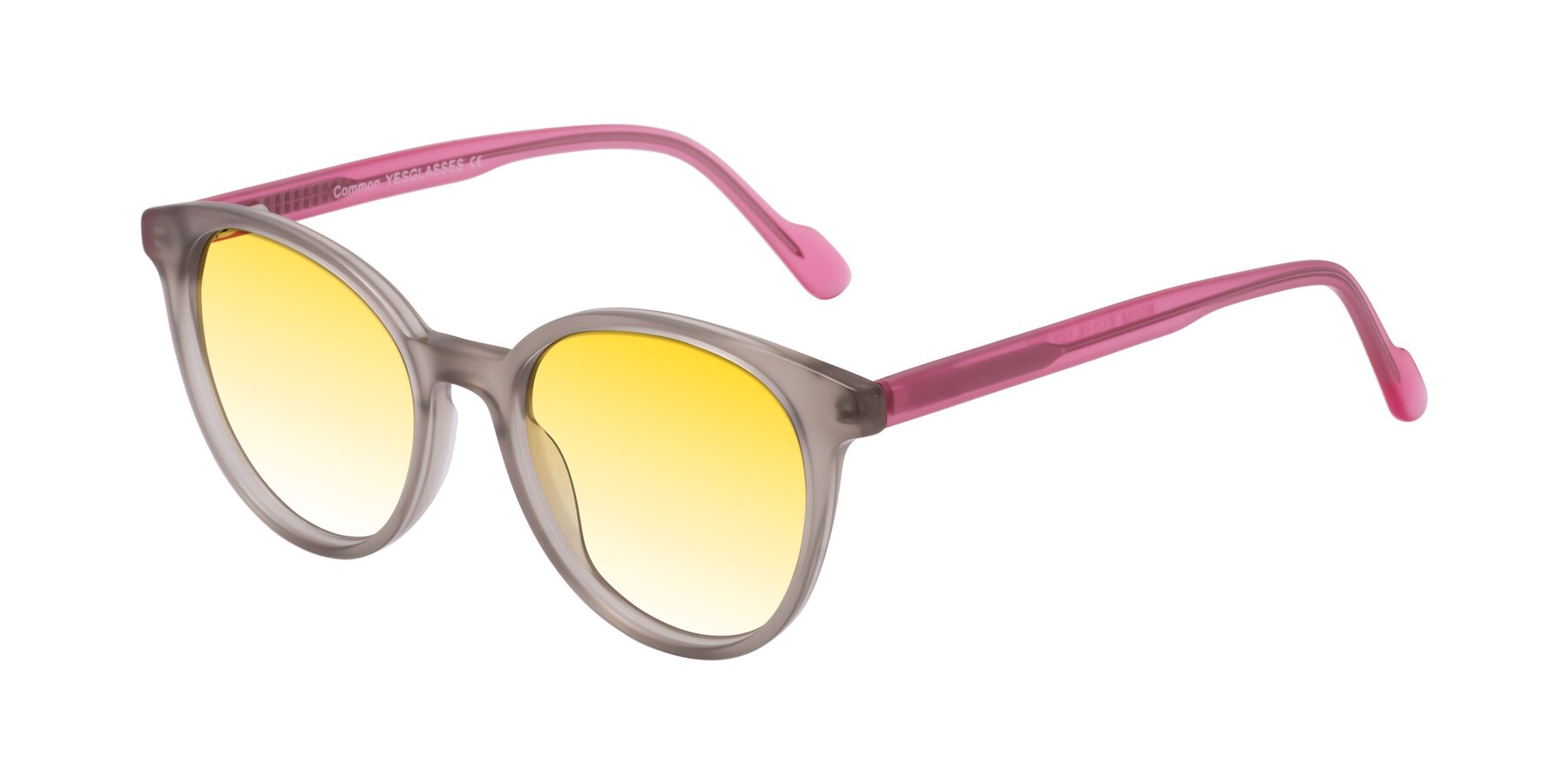 Angle of Common in Pale Olive-Pink with Yellow Gradient Lenses