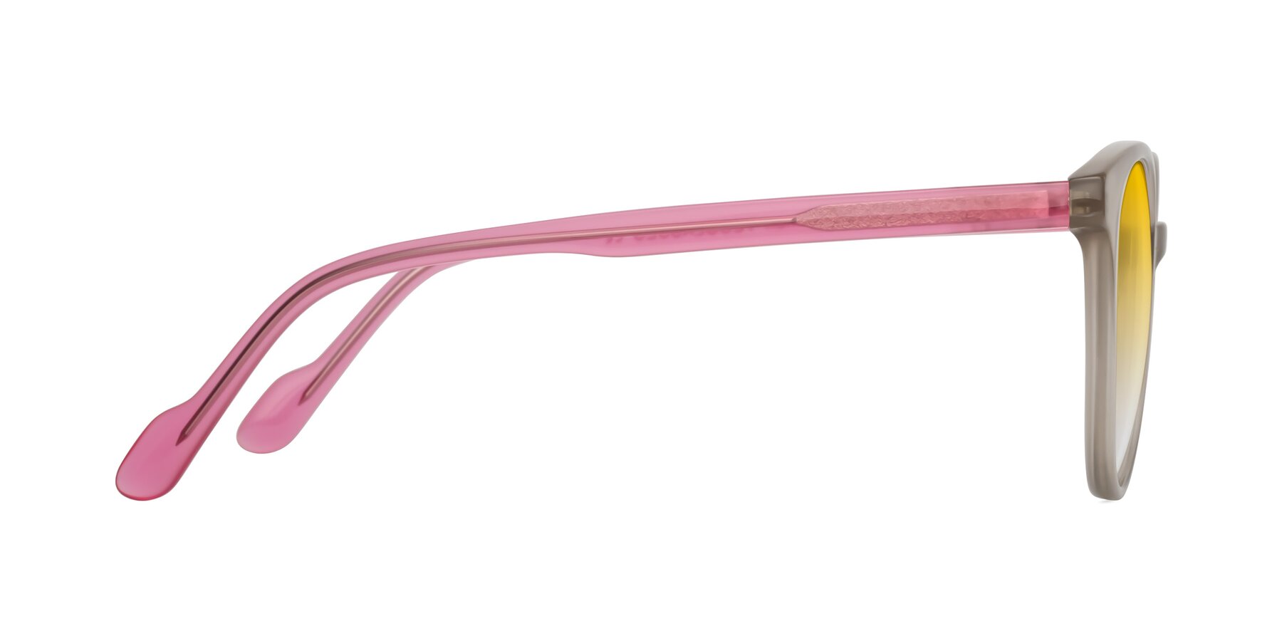 Side of Common in Pale Olive-Pink with Yellow Gradient Lenses