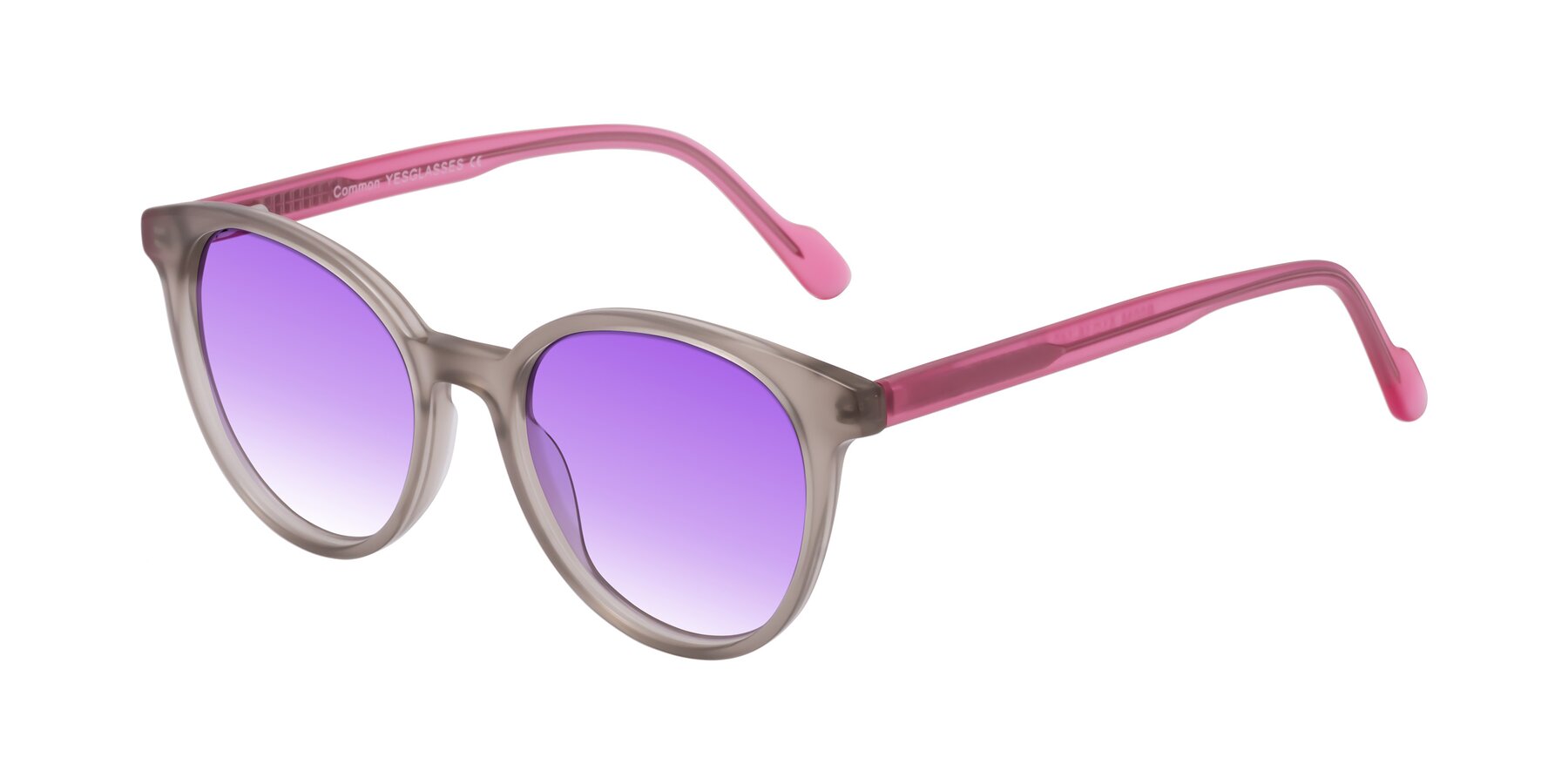 Angle of Common in Pale Olive-Pink with Purple Gradient Lenses