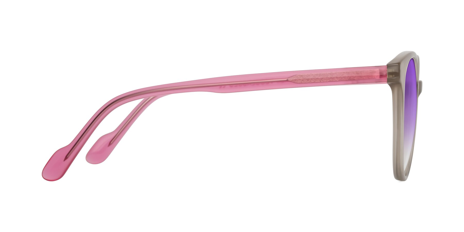 Side of Common in Pale Olive-Pink with Purple Gradient Lenses