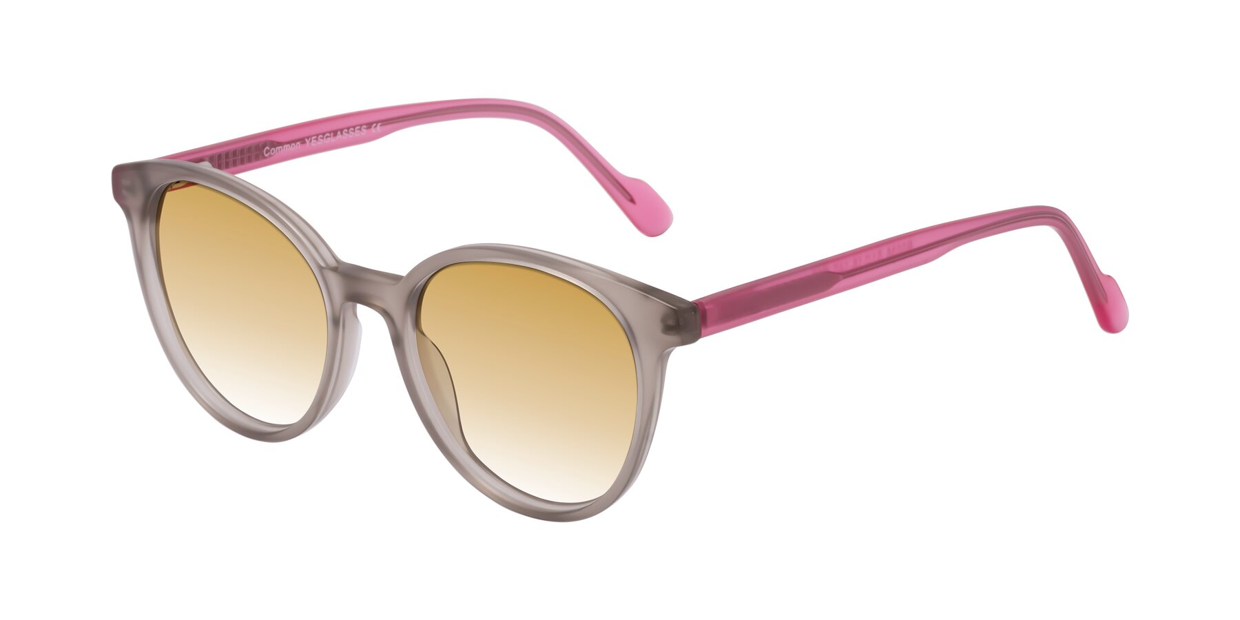 Angle of Common in Pale Olive-Pink with Champagne Gradient Lenses