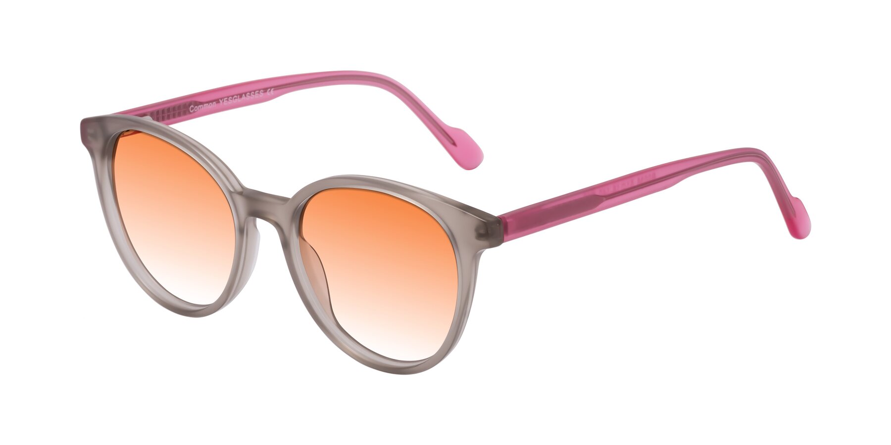 Angle of Common in Pale Olive-Pink with Orange Gradient Lenses