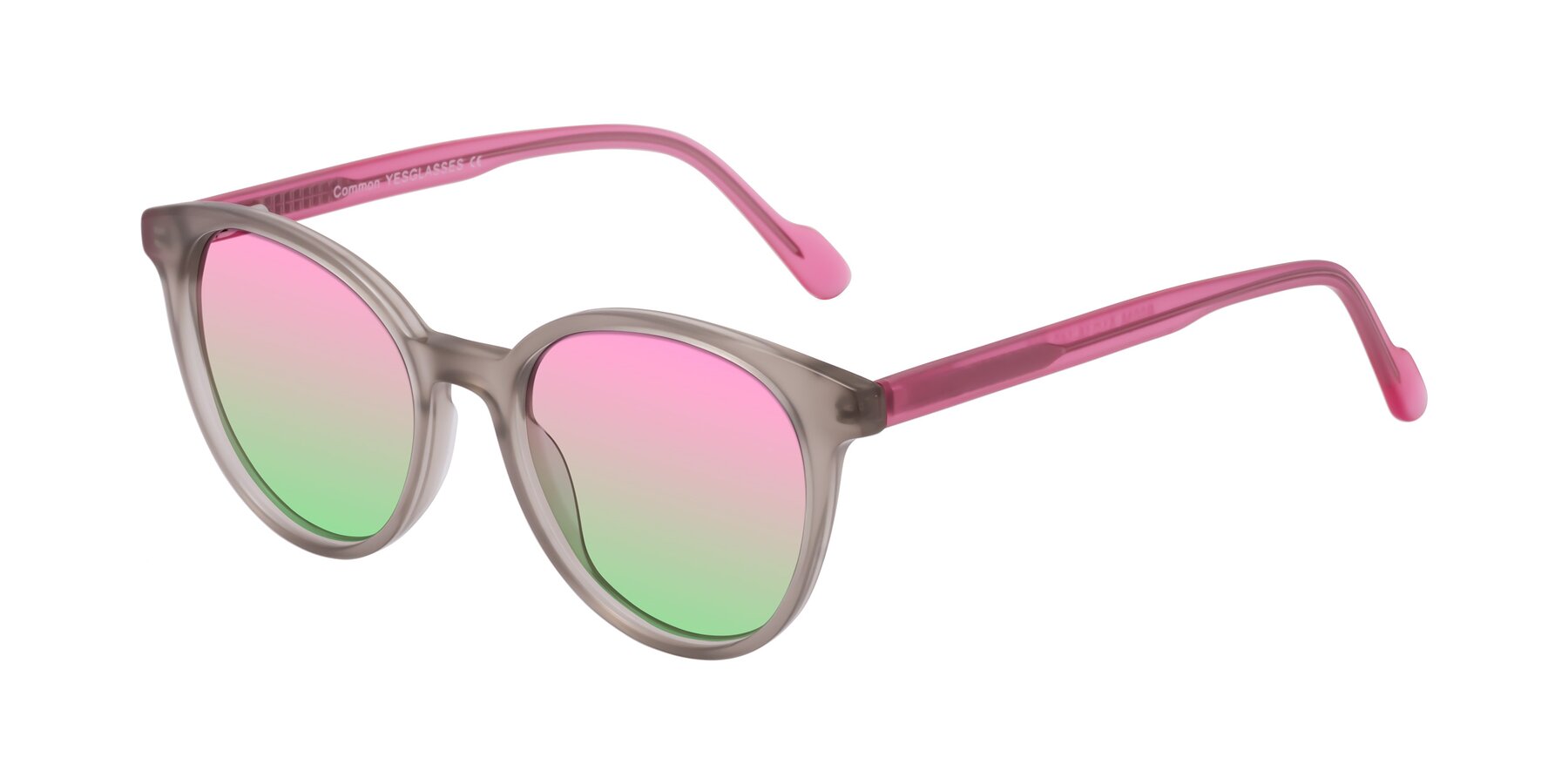 Angle of Common in Pale Olive-Pink with Pink / Green Gradient Lenses