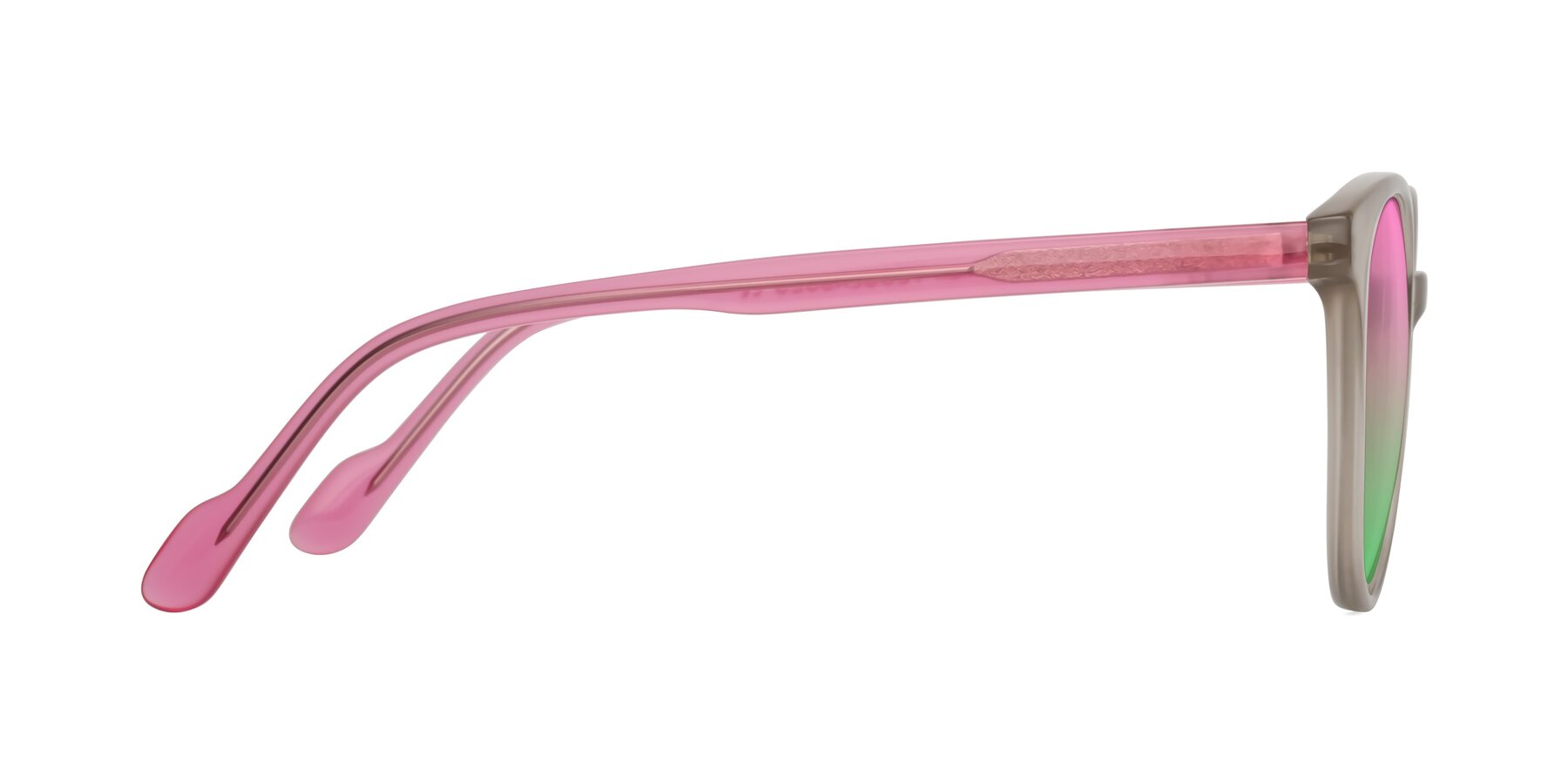 Side of Common in Pale Olive-Pink with Pink / Green Gradient Lenses