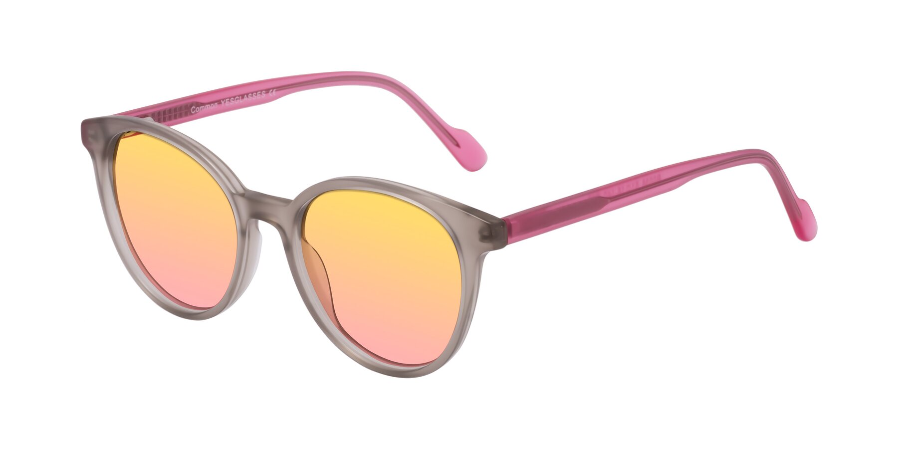 Angle of Common in Pale Olive-Pink with Yellow / Pink Gradient Lenses