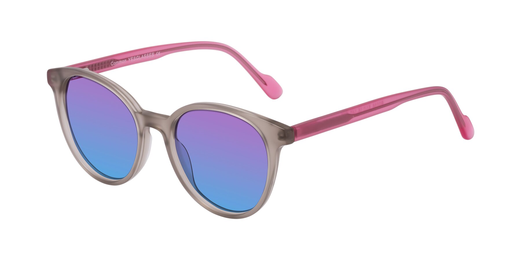 Angle of Common in Pale Olive-Pink with Purple / Blue Gradient Lenses