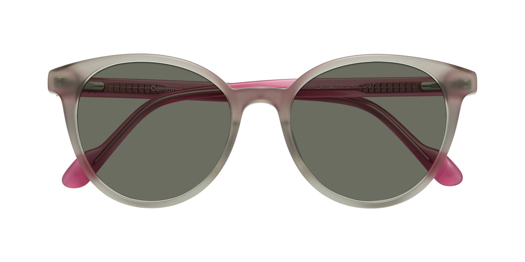 Folded Front of Common in Pale Olive-Pink with Gray Polarized Lenses