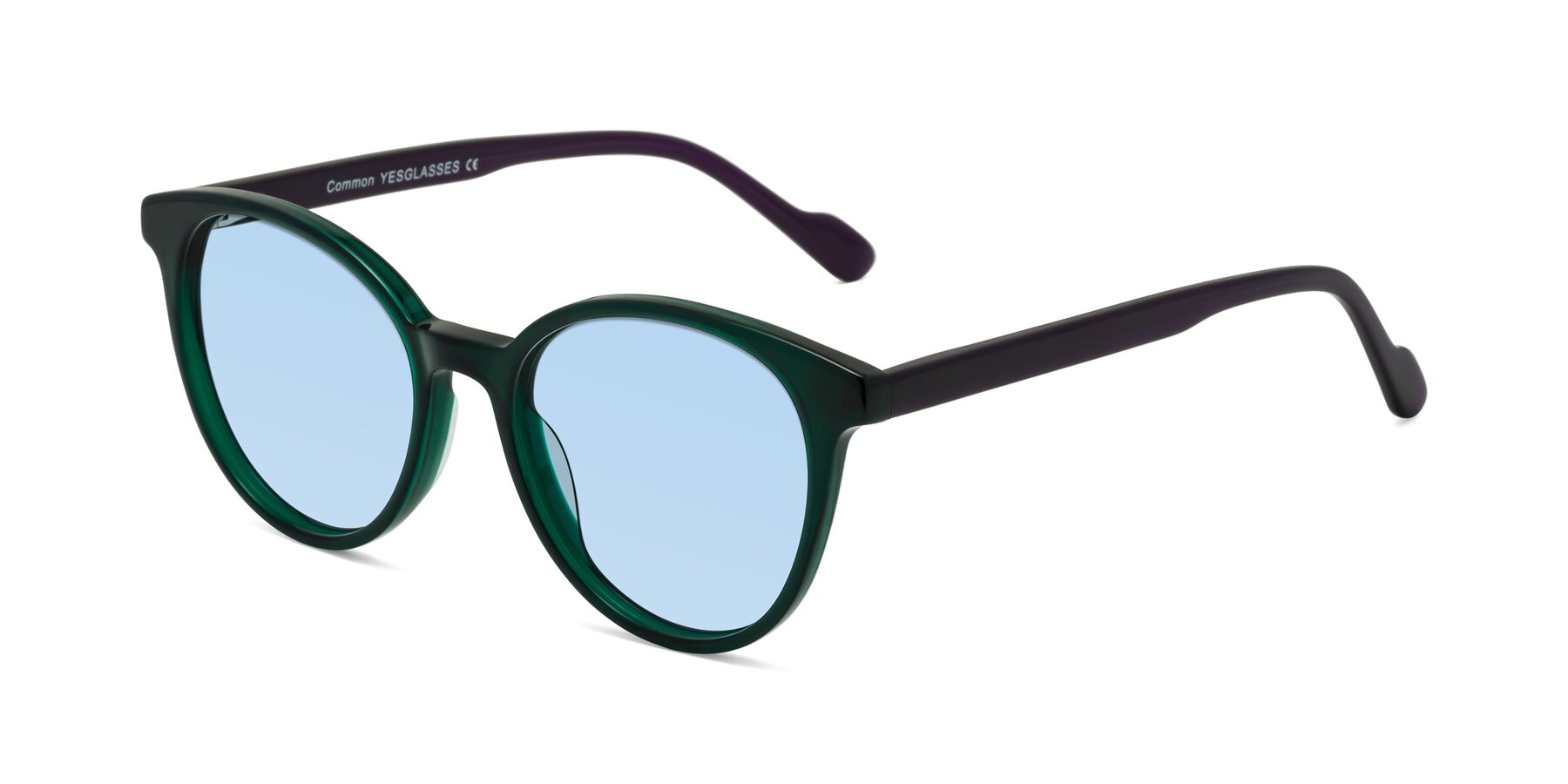 Angle of Common in Green-Purple with Light Blue Tinted Lenses