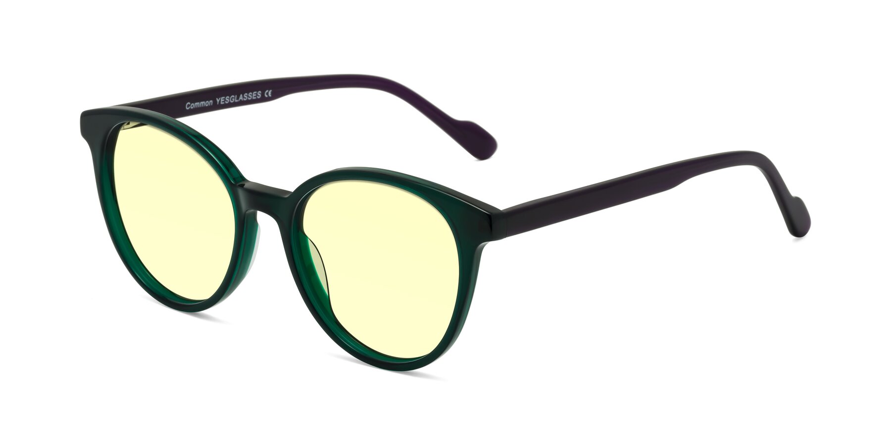 Angle of Common in Green-Purple with Light Yellow Tinted Lenses