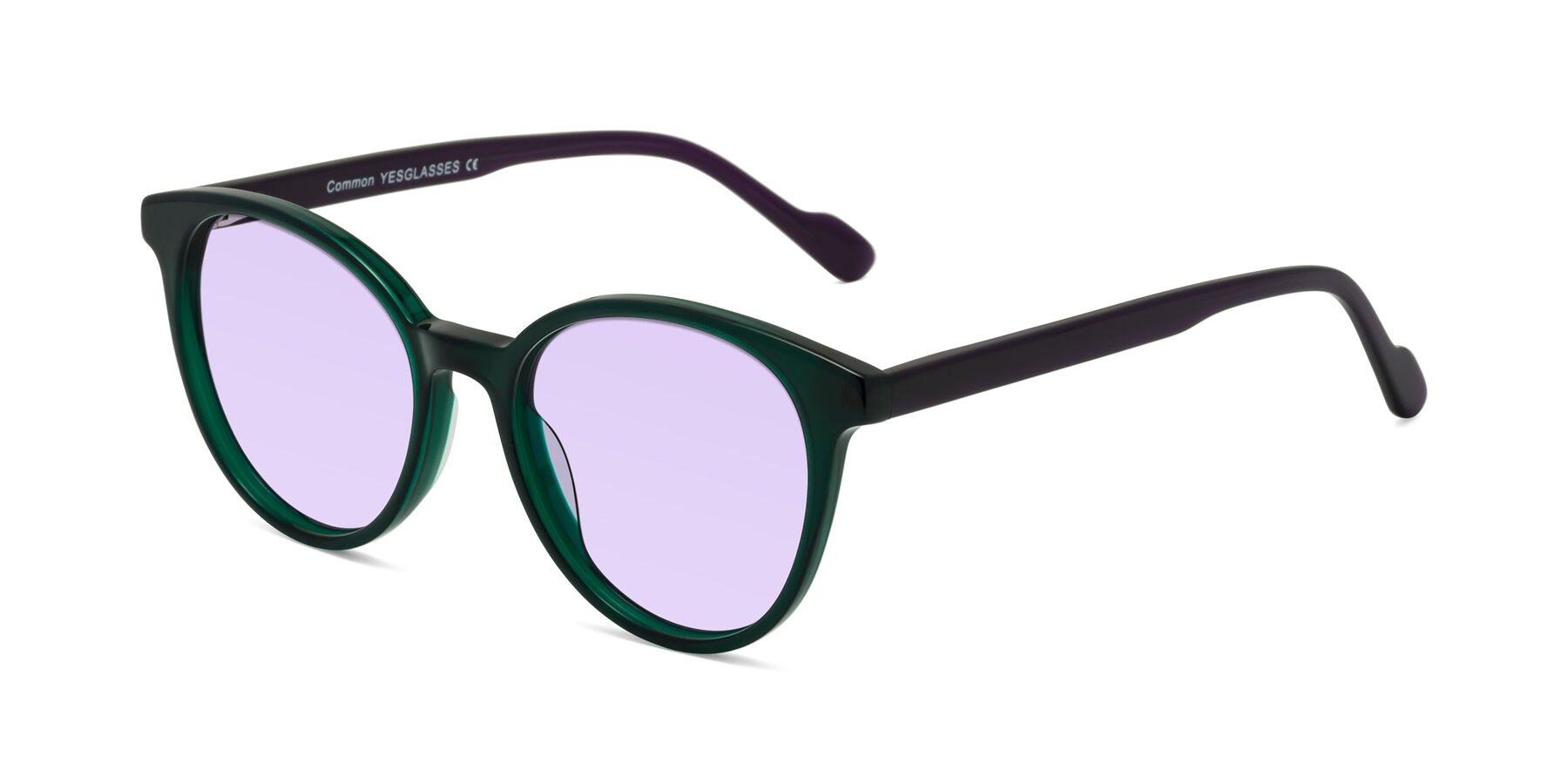 Angle of Common in Green-Purple with Light Purple Tinted Lenses