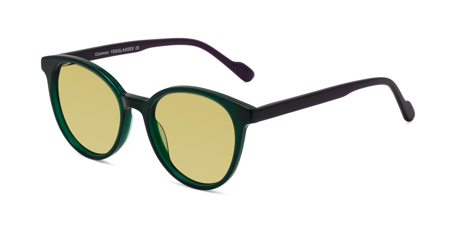 Angle of Common in Green-Purple with Medium Champagne Tinted Lenses