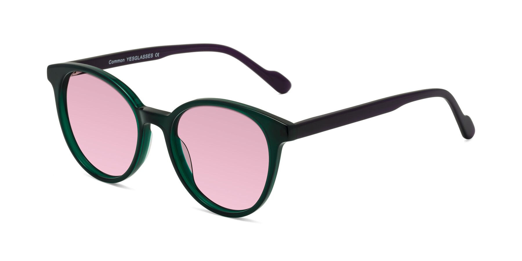 Angle of Common in Green-Purple with Light Wine Tinted Lenses