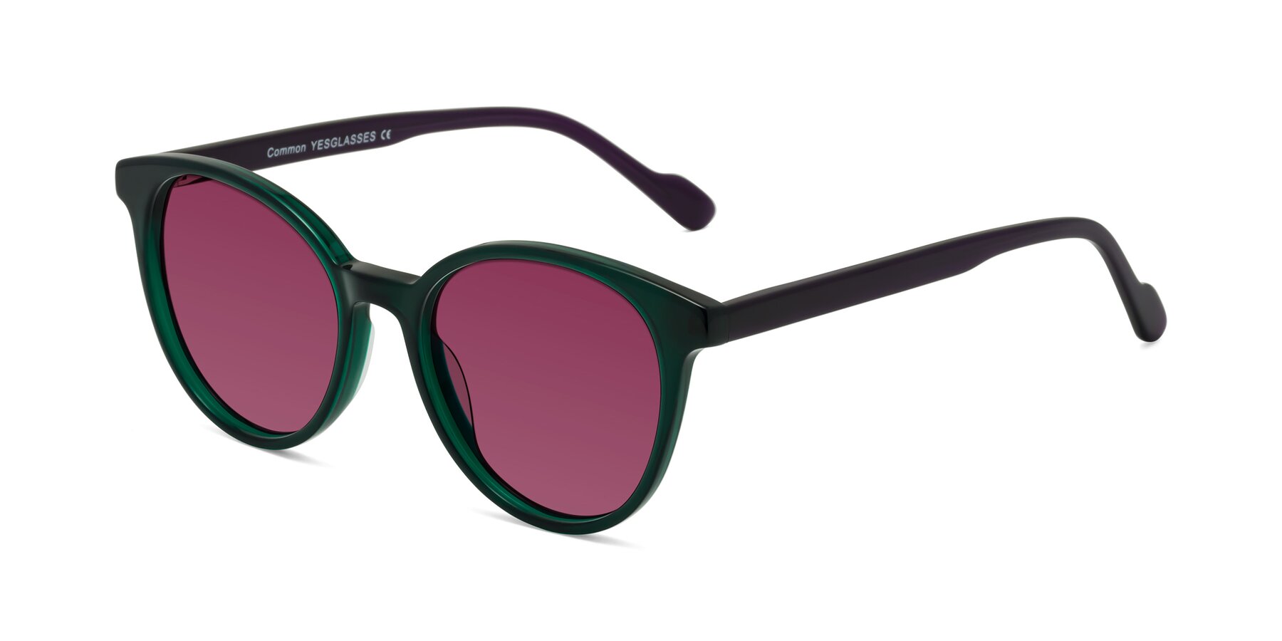 Angle of Common in Green-Purple with Wine Tinted Lenses