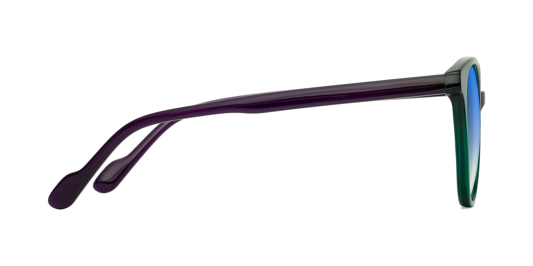 Side of Common in Green-Purple with Blue Gradient Lenses