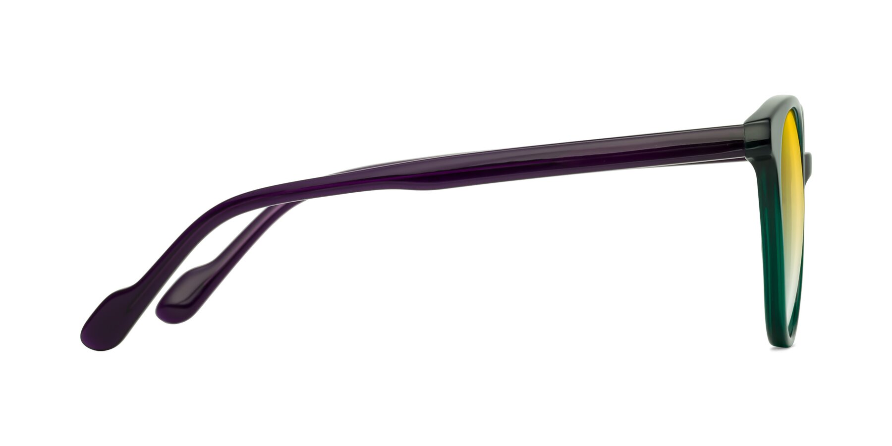 Side of Common in Green-Purple with Yellow Gradient Lenses