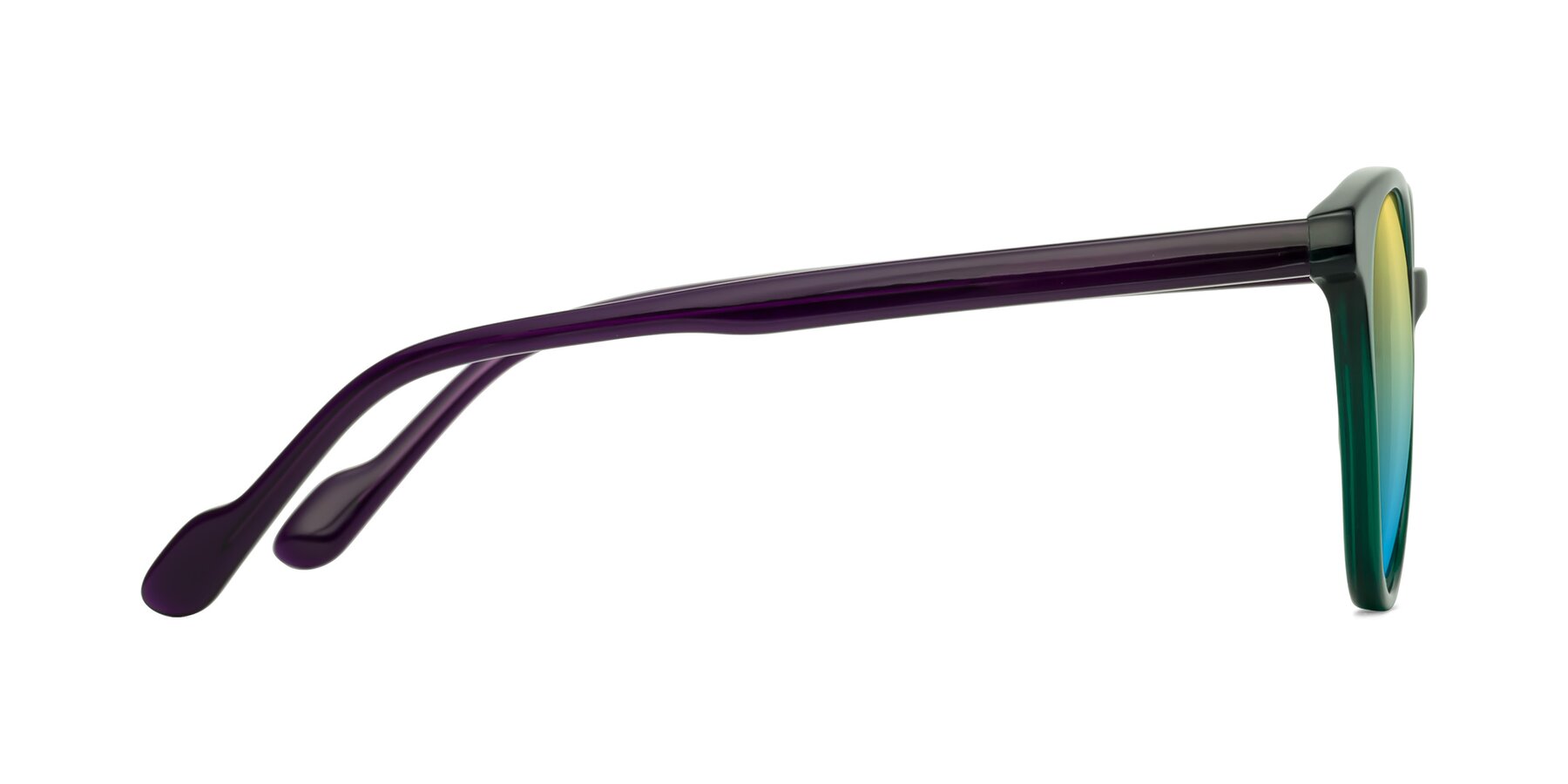 Side of Common in Green-Purple with Yellow / Blue Gradient Lenses