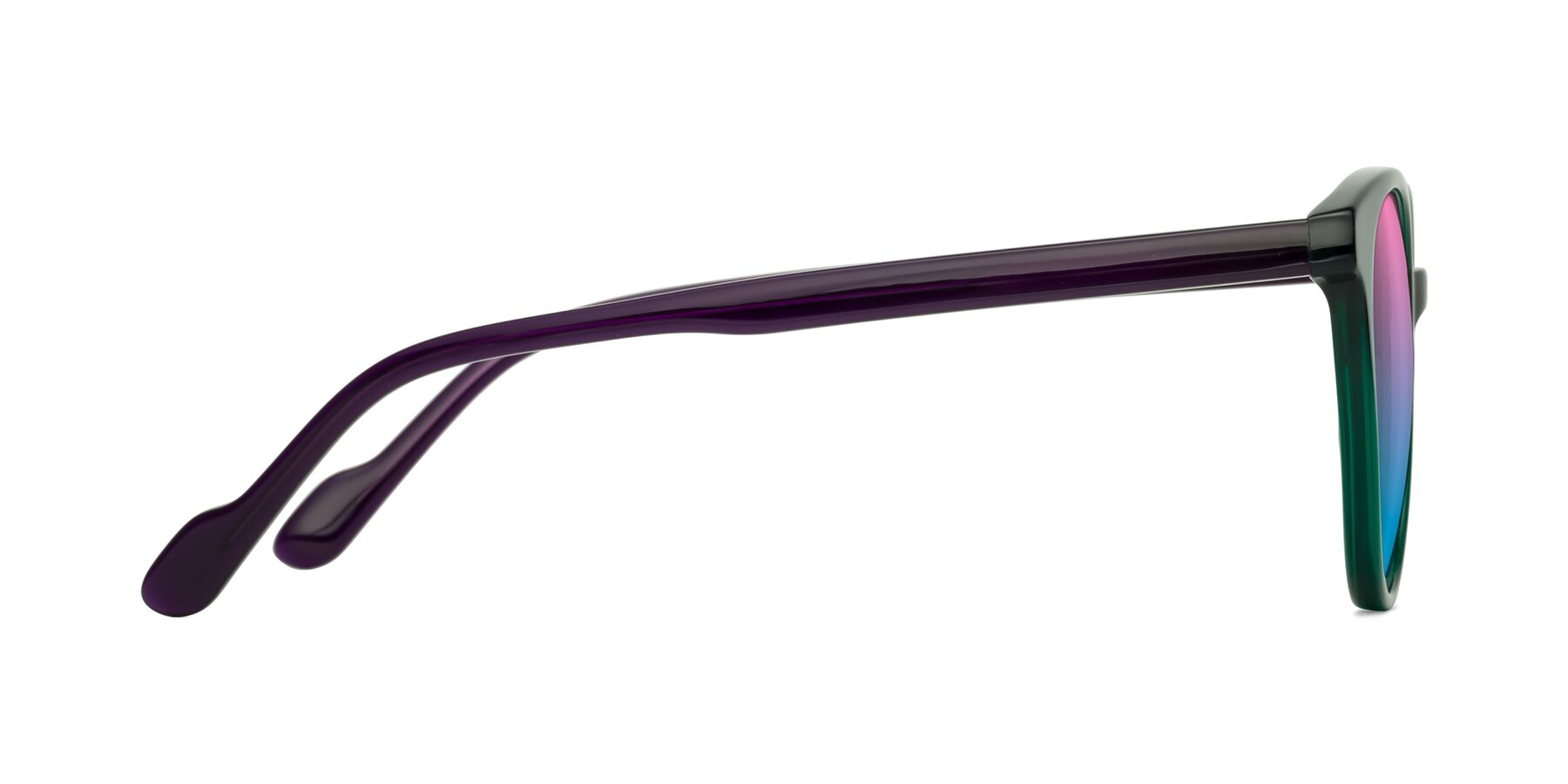 Side of Common in Green-Purple with Pink / Blue Gradient Lenses