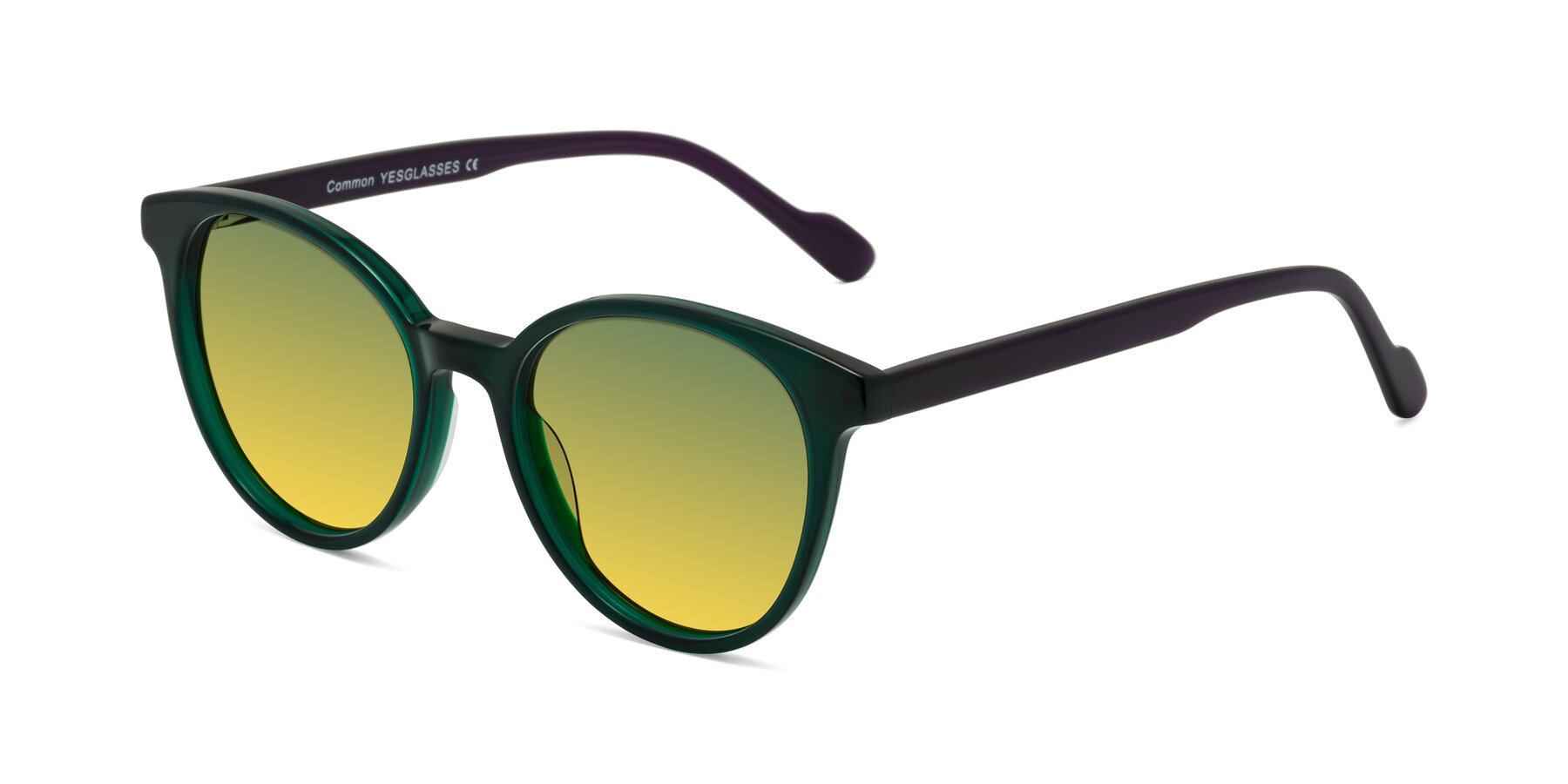 Angle of Common in Green-Purple with Green / Yellow Gradient Lenses