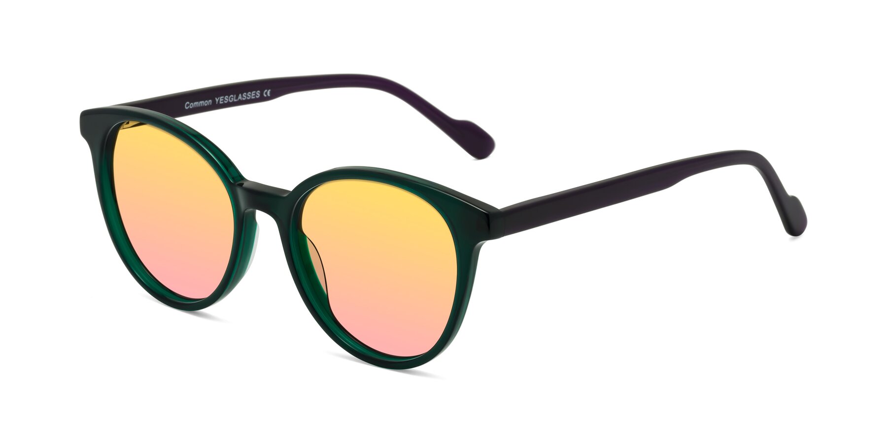 Angle of Common in Green-Purple with Yellow / Pink Gradient Lenses