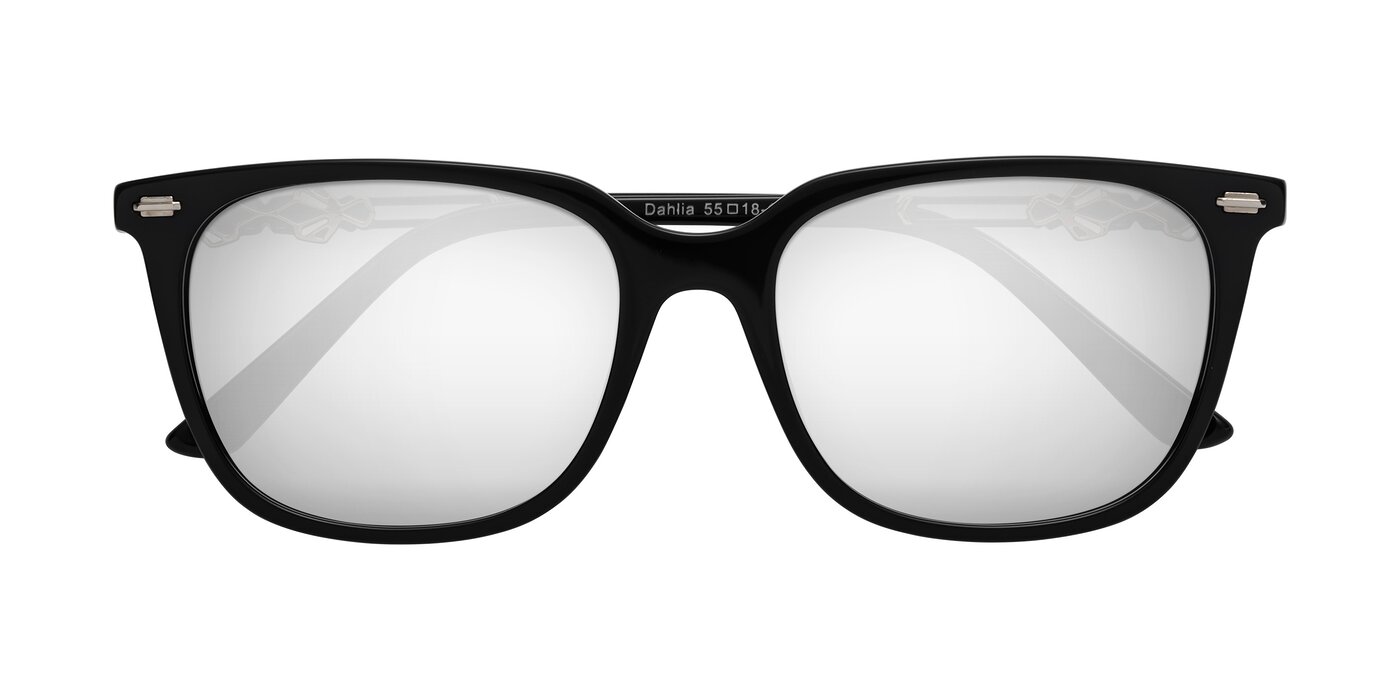 Dahlia - Black Flash Mirrored Sunglasses