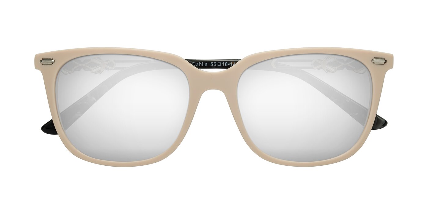 Dahlia - Ivory pink Flash Mirrored Sunglasses