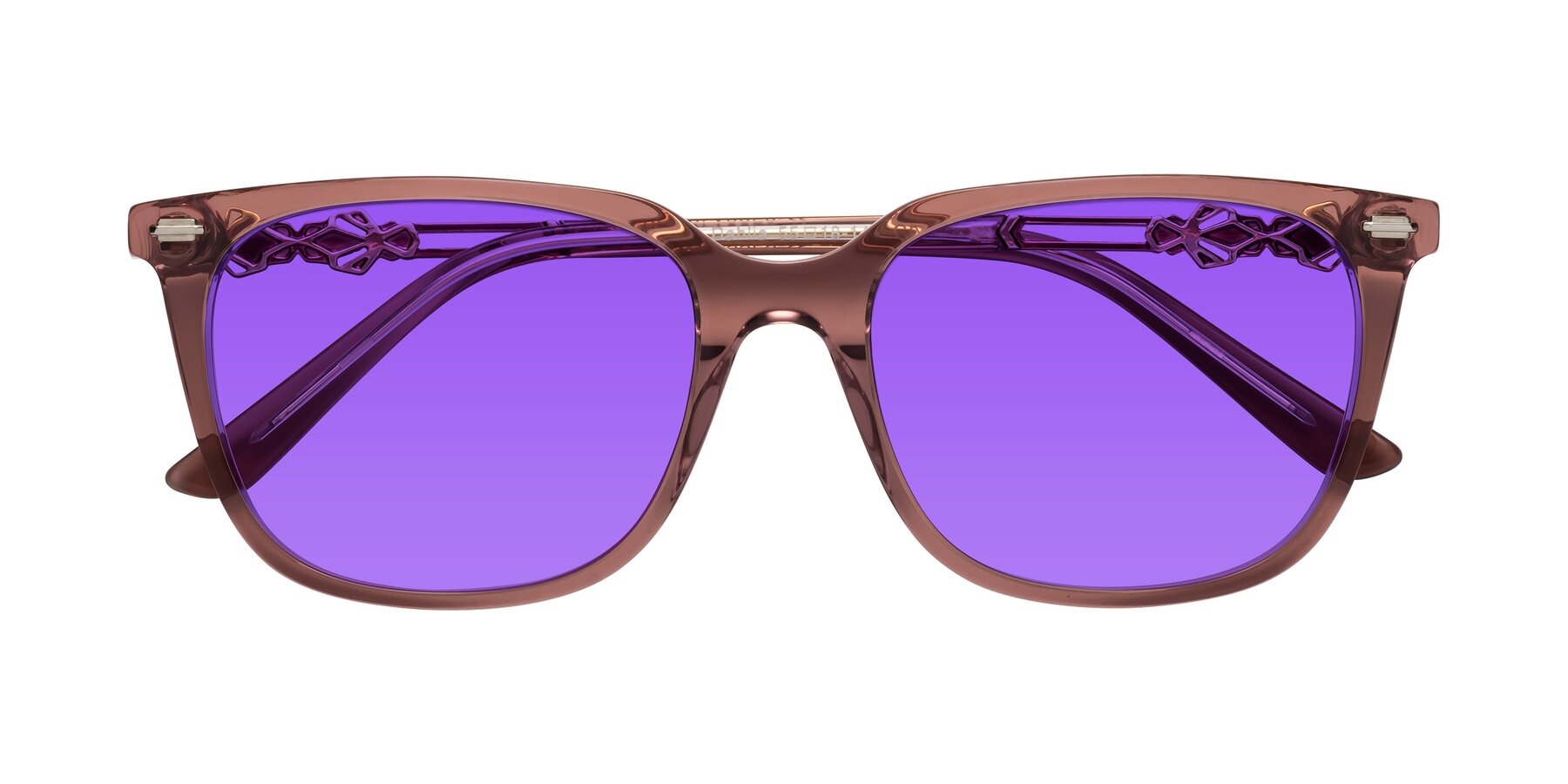 Folded Front of Dahlia in Mauve Taupe with Purple Tinted Lenses