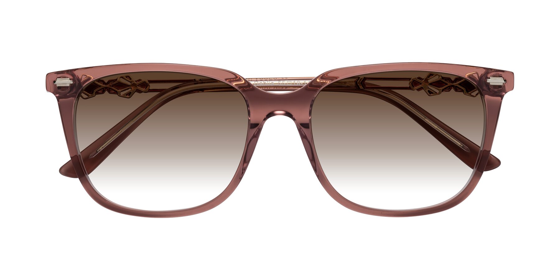 Folded Front of Dahlia in Mauve Taupe with Brown Gradient Lenses