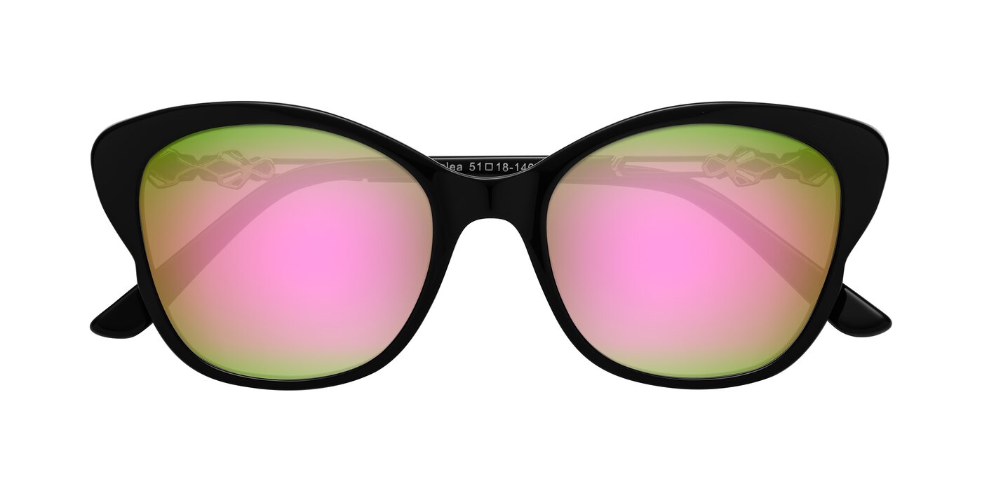 Azalea - Black Flash Mirrored Sunglasses