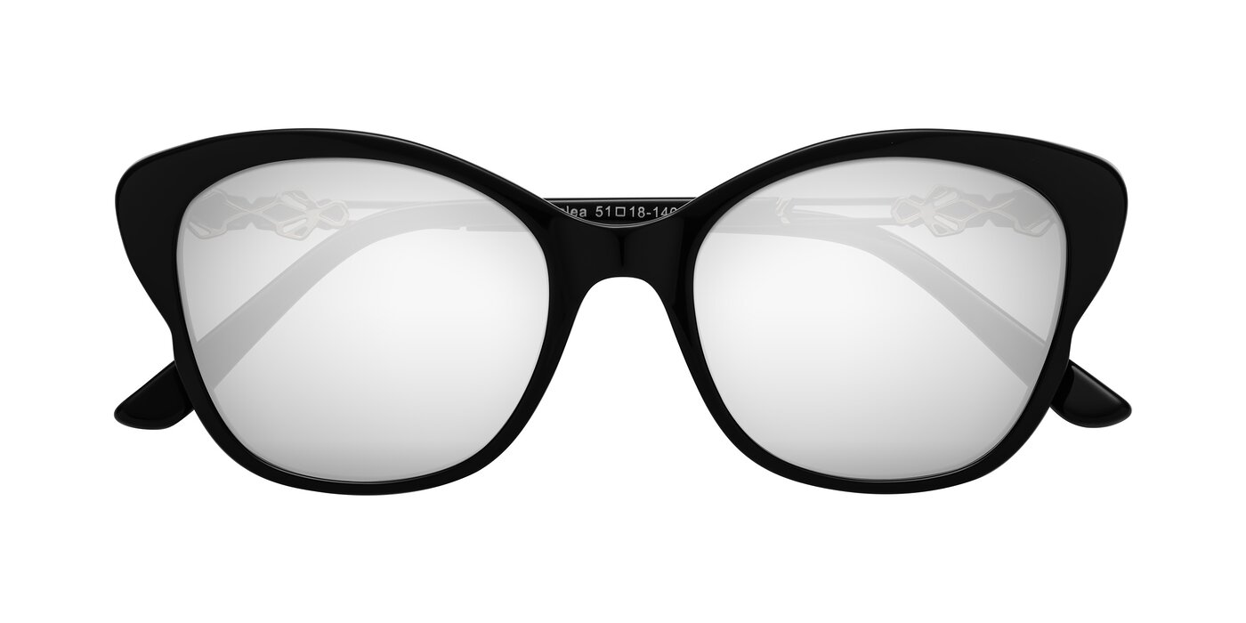 Azalea - Black Flash Mirrored Sunglasses