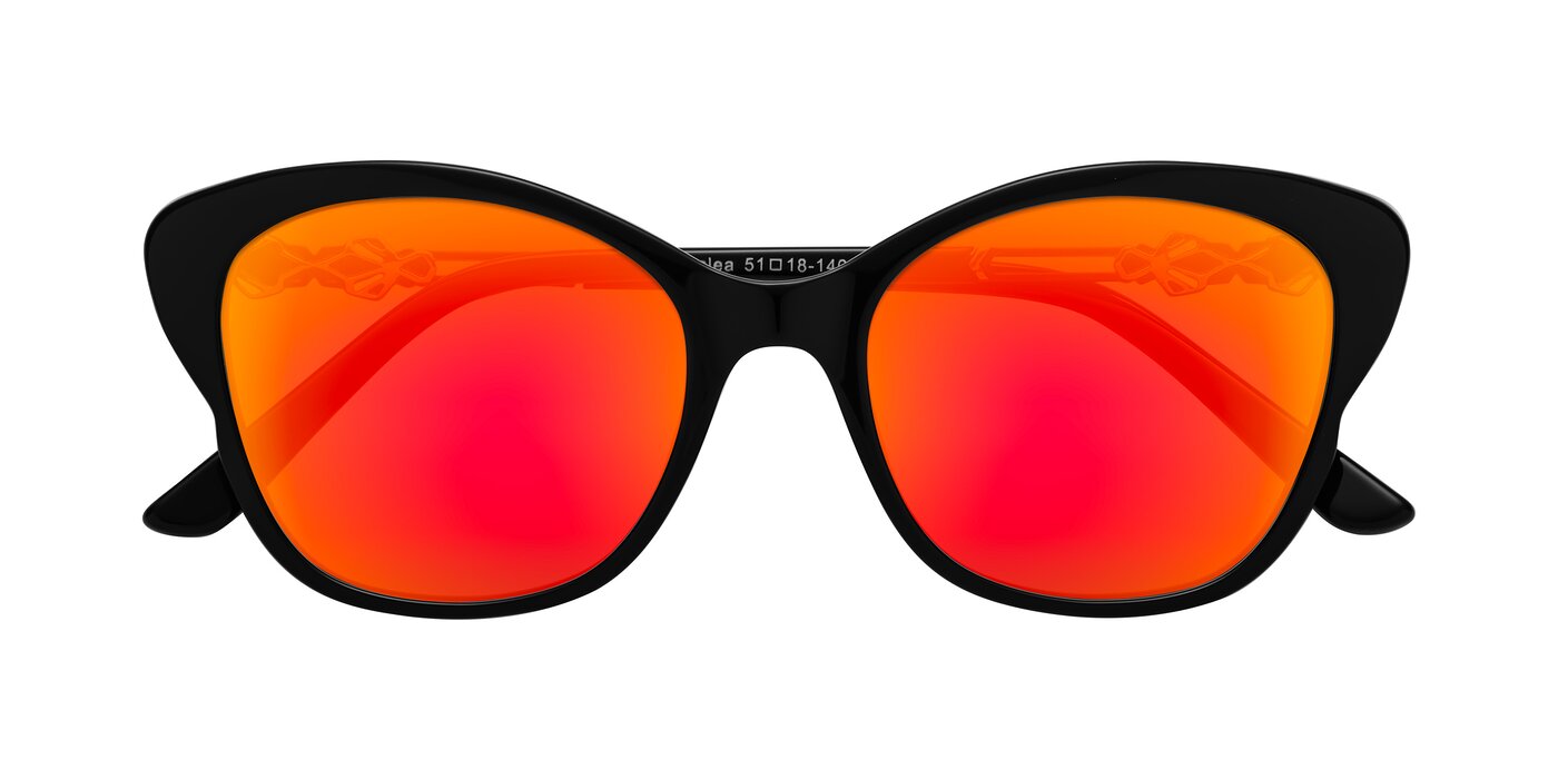 Azalea - Black Flash Mirrored Sunglasses