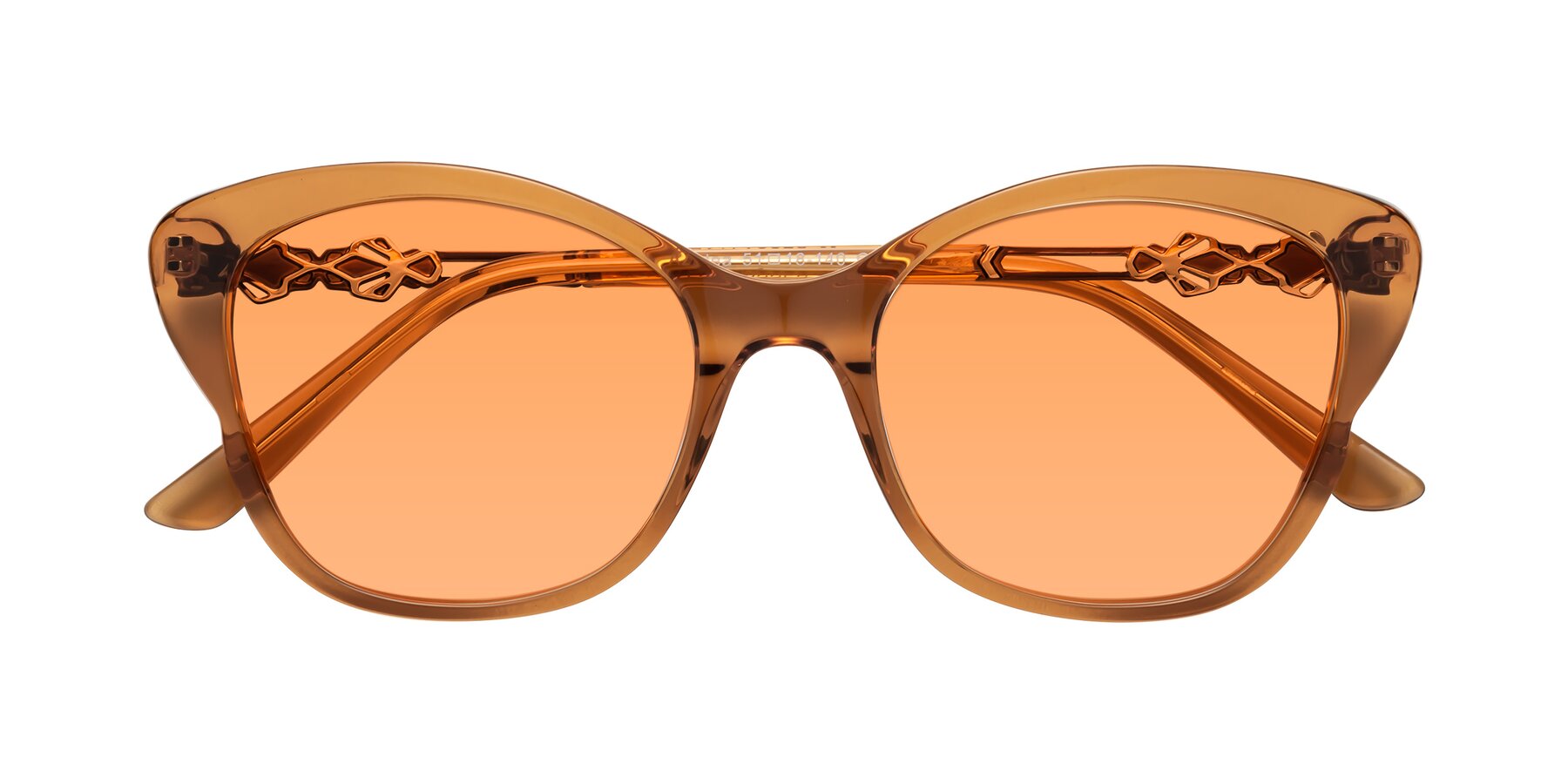 Folded Front of Azalea in Maple Syrup with Medium Orange Tinted Lenses