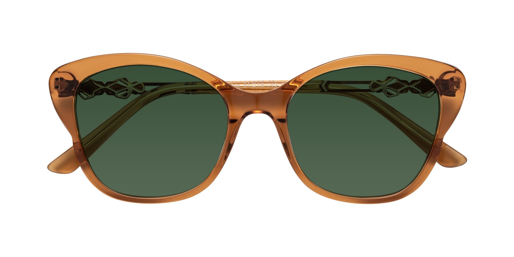 Folded Front of Azalea in Maple Syrup with Green Tinted Lenses