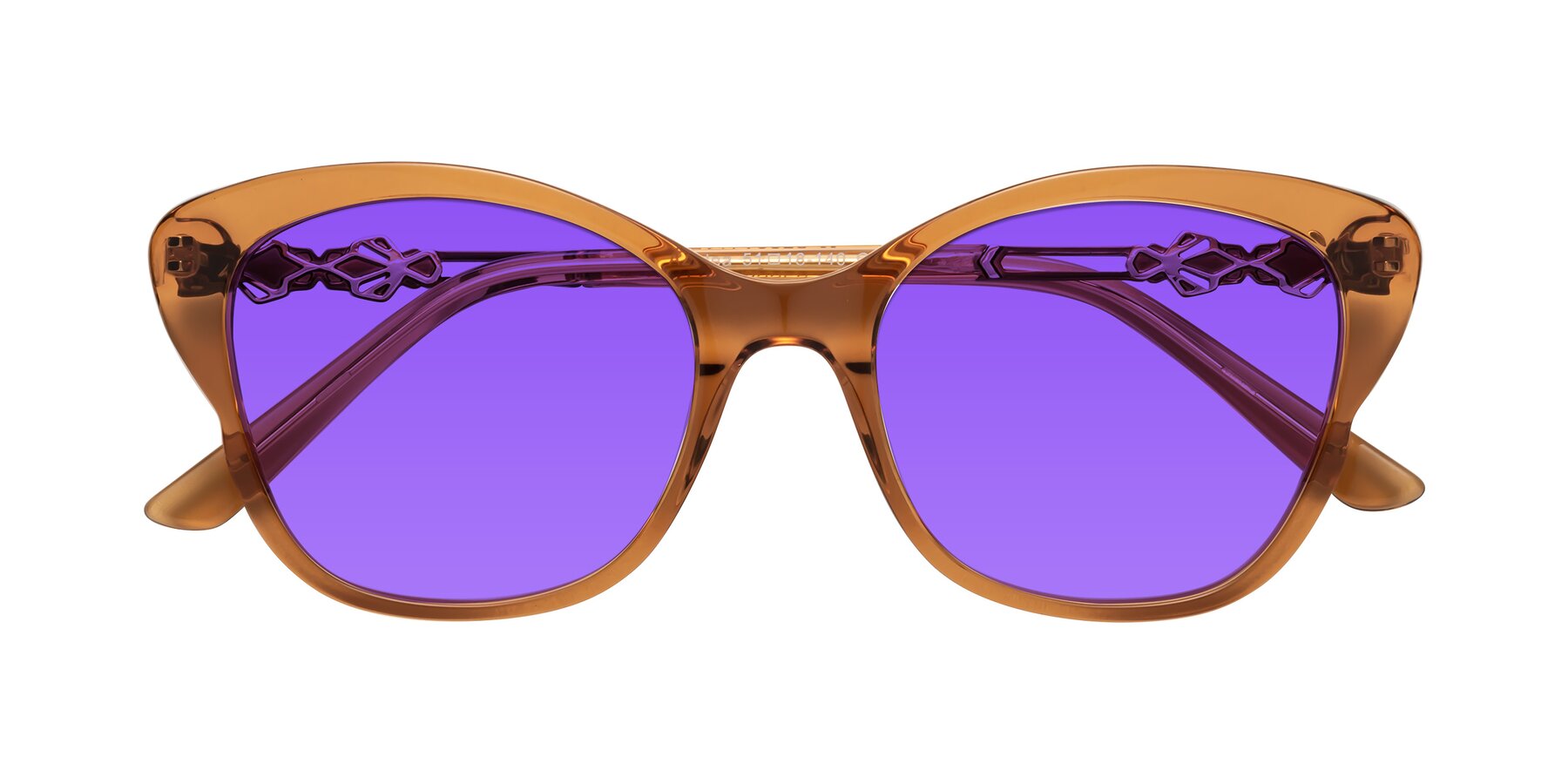 Folded Front of Azalea in Maple Syrup with Purple Tinted Lenses