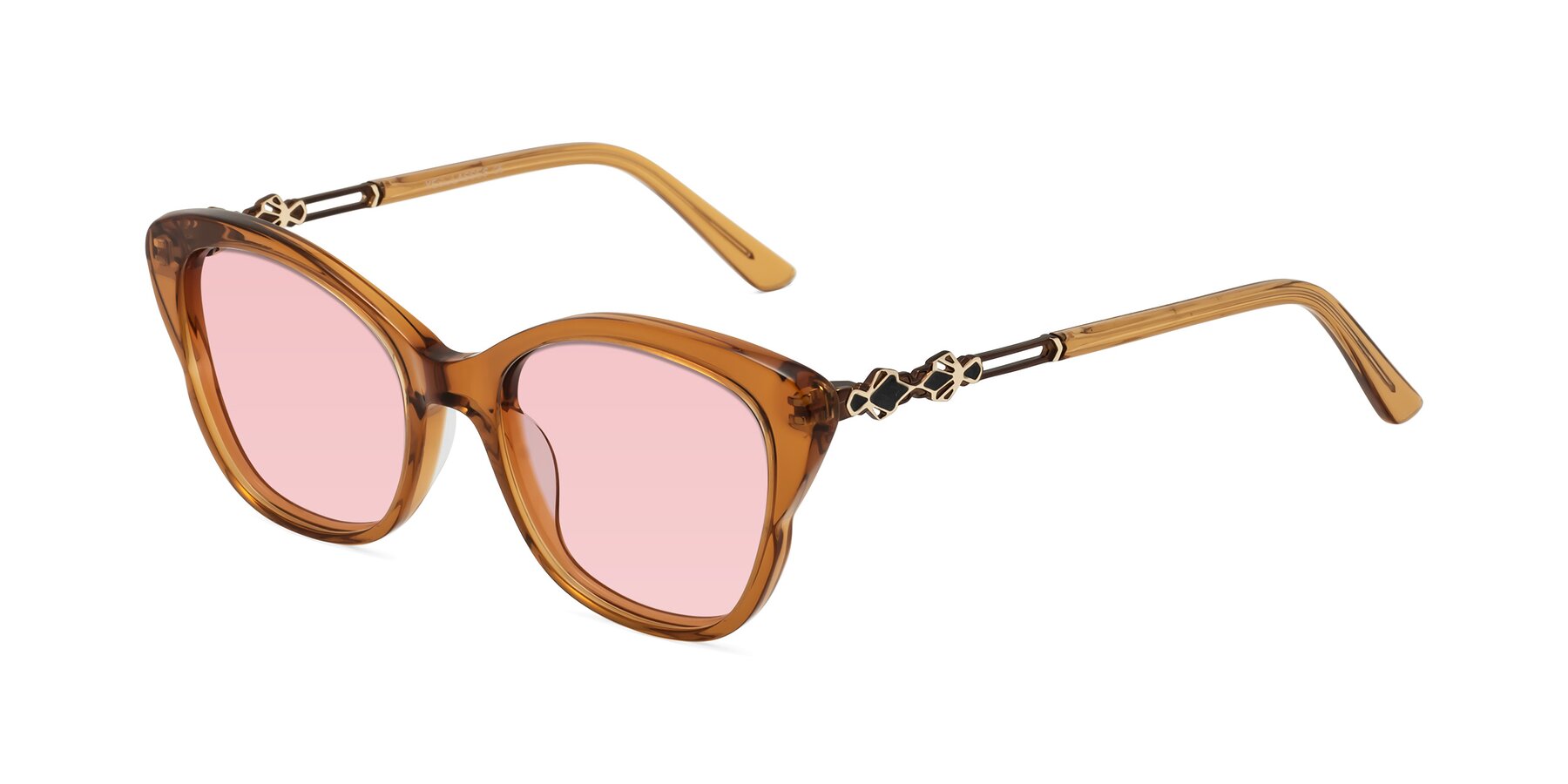 Angle of Azalea in Maple Syrup with Light Garnet Tinted Lenses