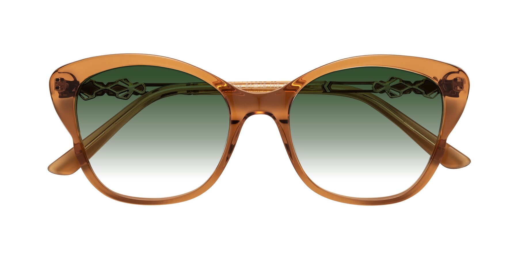 Folded Front of Azalea in Maple Syrup with Green Gradient Lenses