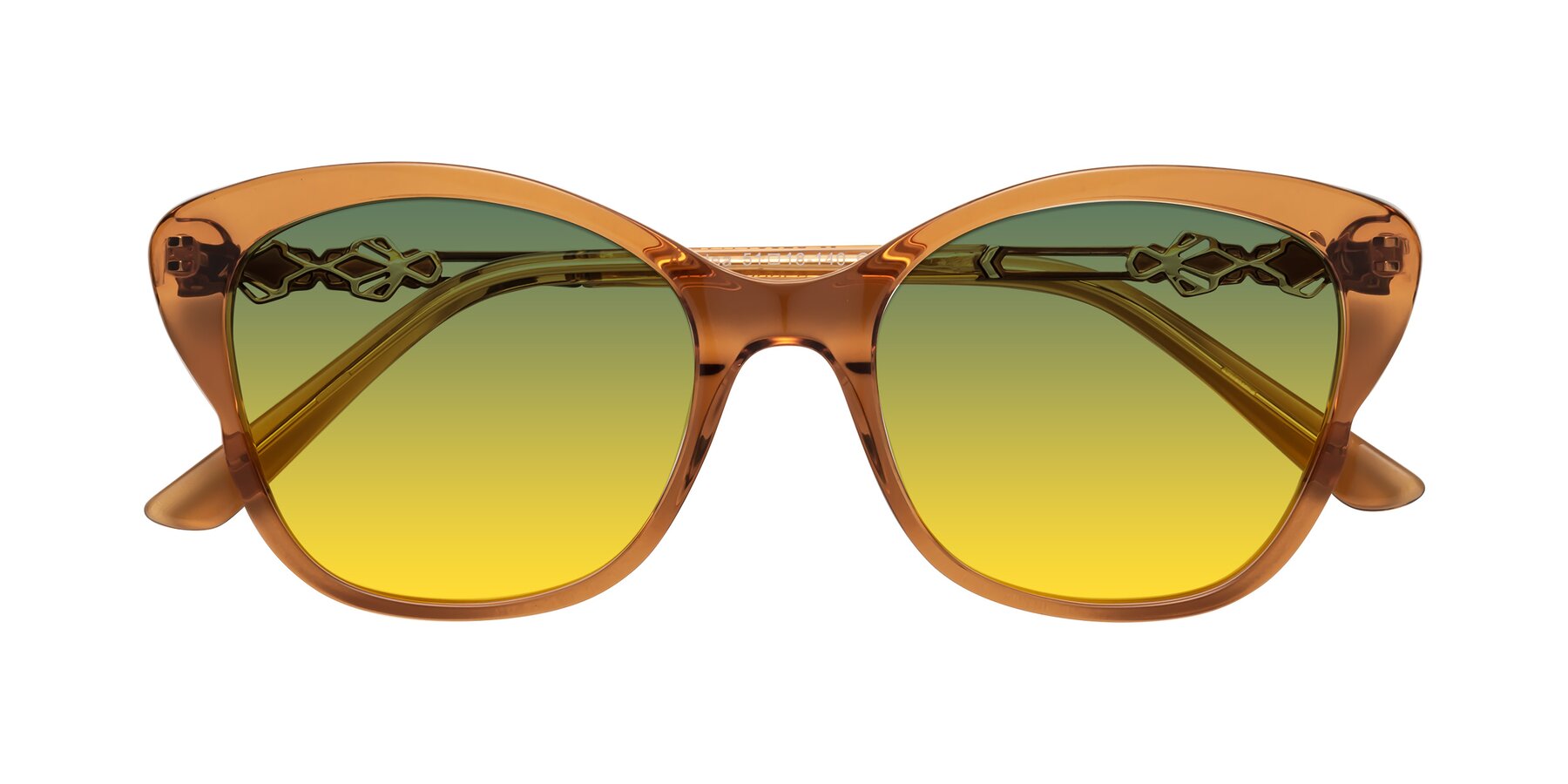 Folded Front of Azalea in Maple Syrup with Green / Yellow Gradient Lenses