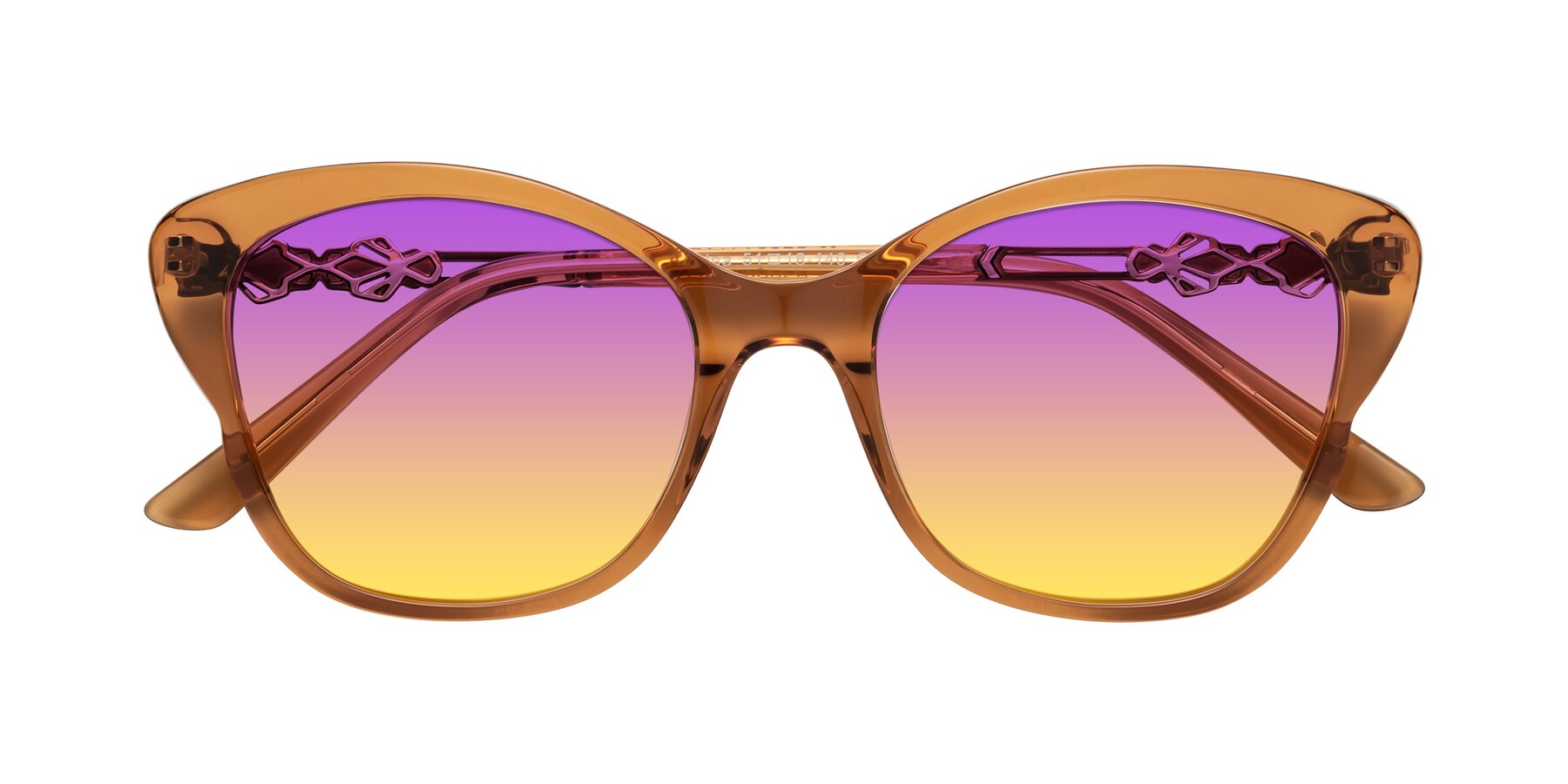 Folded Front of Azalea in Maple Syrup with Purple / Yellow Gradient Lenses