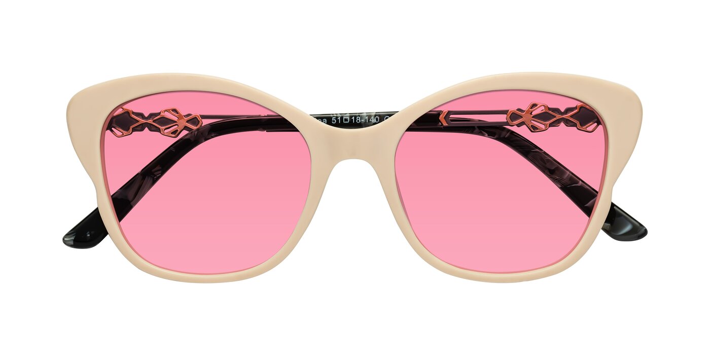 Azalea - Ivory pink Tinted Sunglasses
