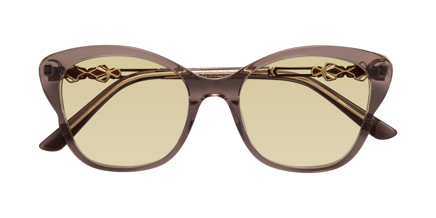 Folded Front of Azalea in Rose Taupe with Light Champagne Tinted Lenses