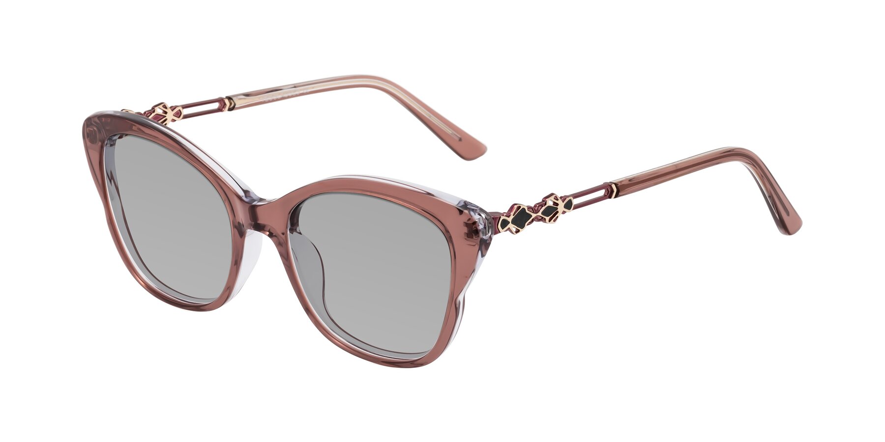 Angle of Azalea in Mauve Taupe with Light Gray Tinted Lenses