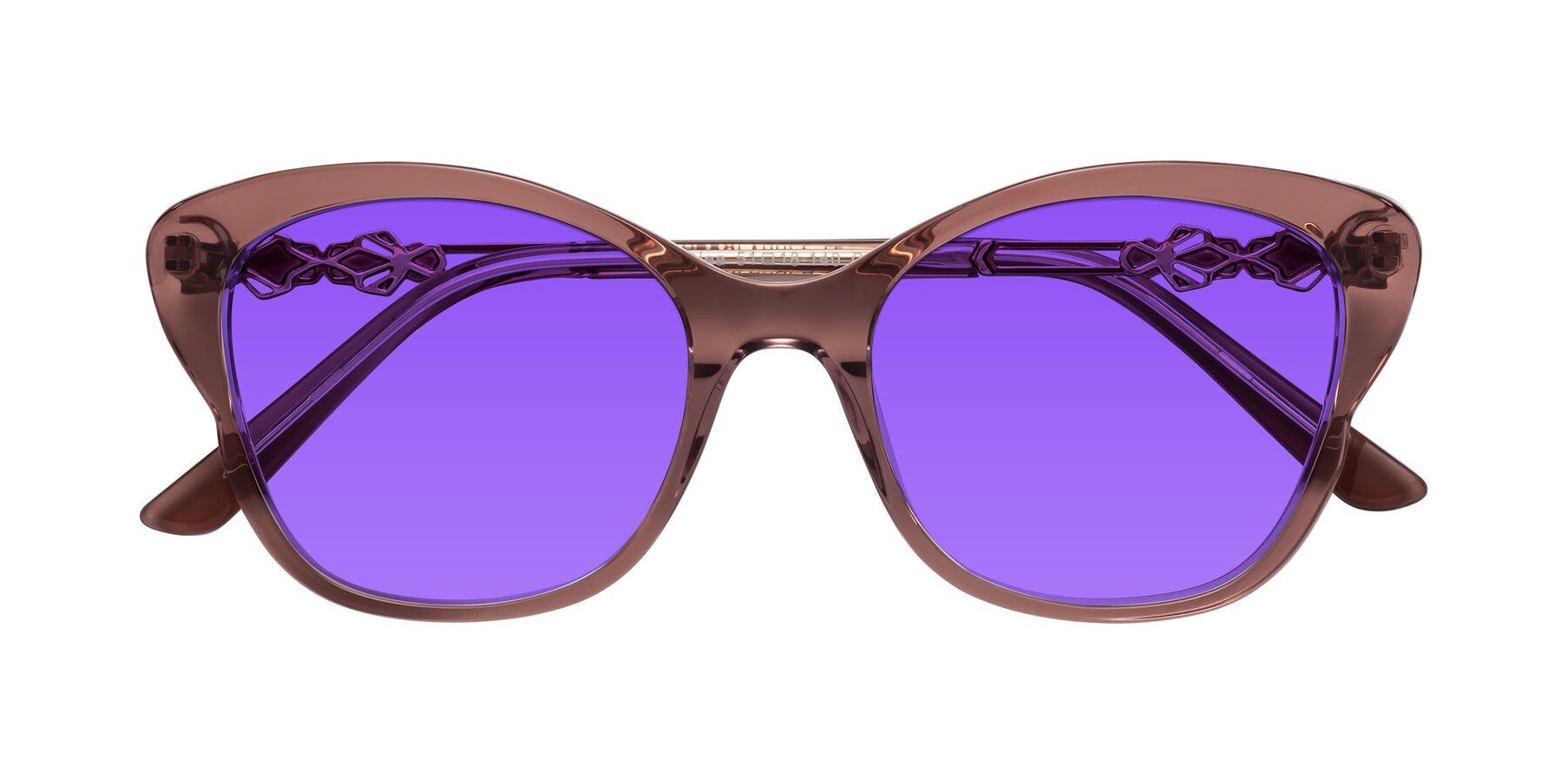 Folded Front of Azalea in Mauve Taupe with Purple Tinted Lenses