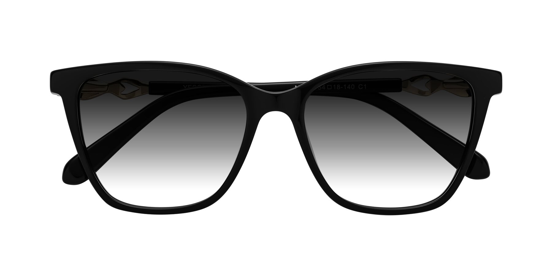 Folded Front of Mothe in Black with Gray Gradient Lenses