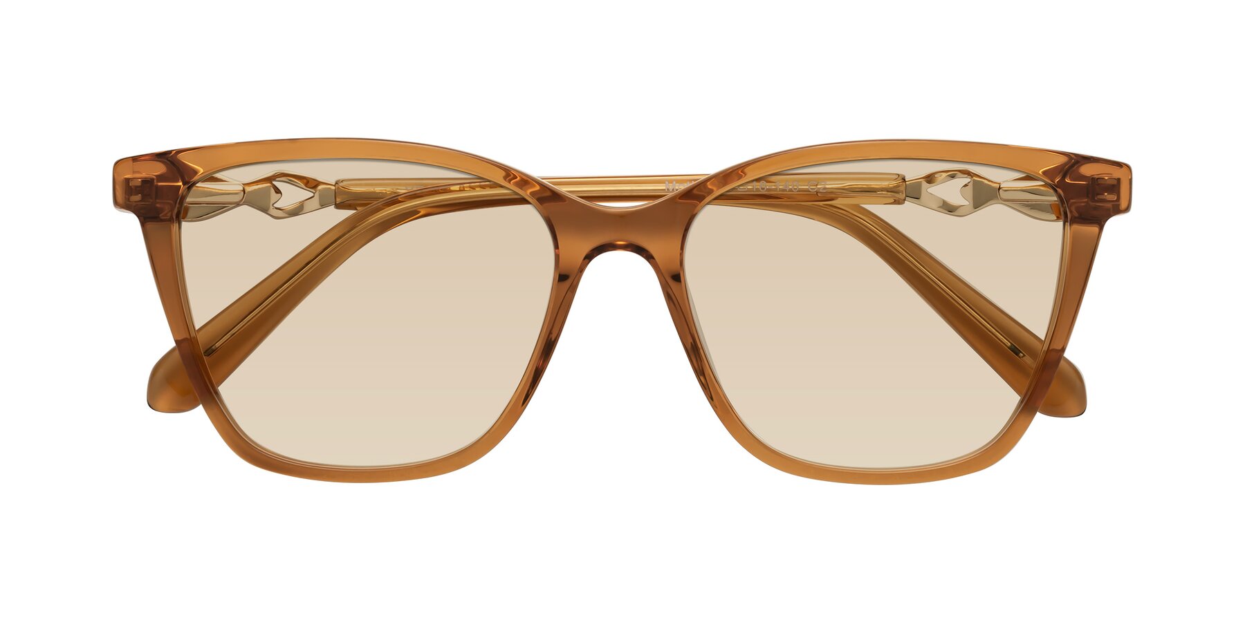 Folded Front of Mothe in Maple Syrup with Light Brown Tinted Lenses